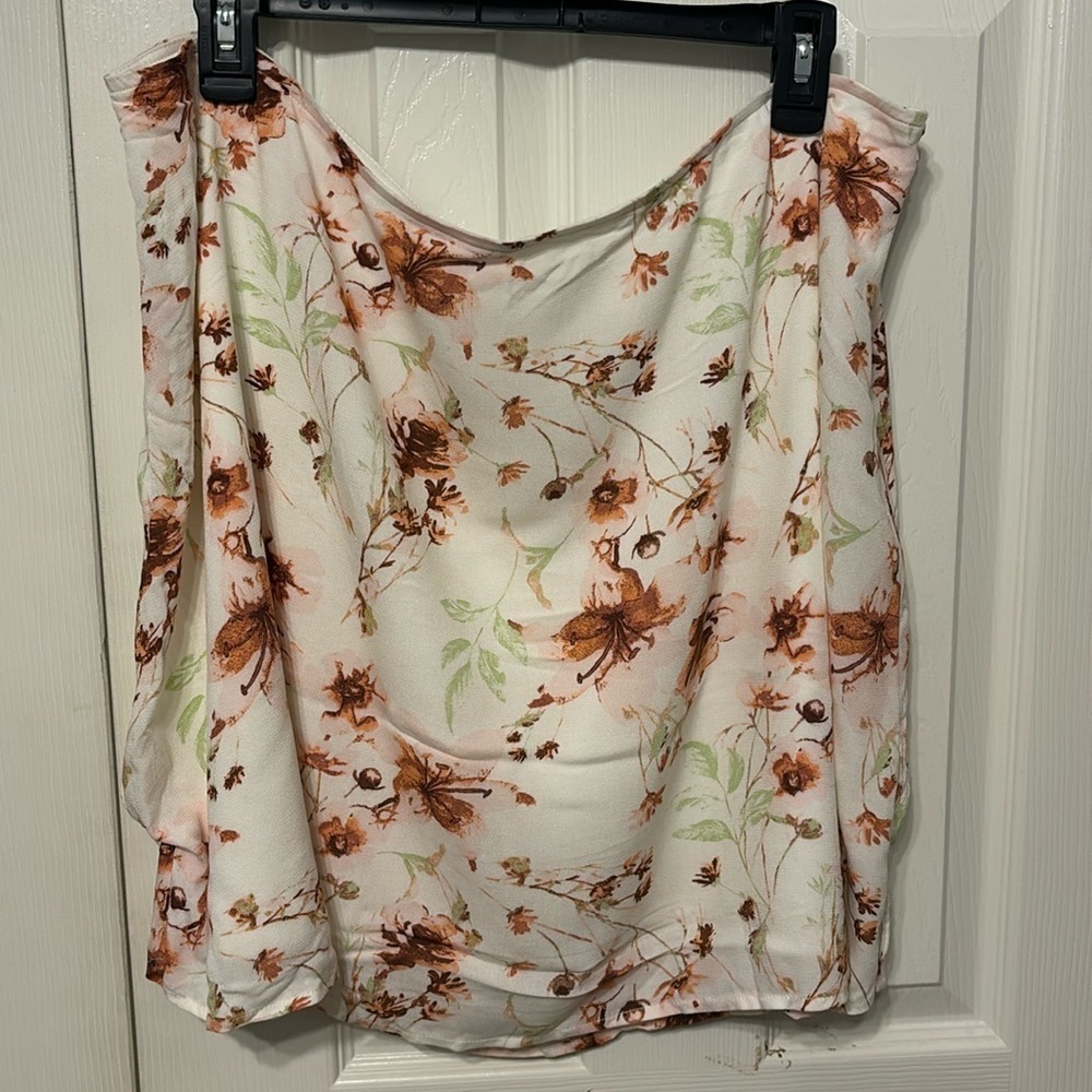 BP Plus Size A-Line Floral Skirt